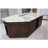 Image 1 : CHERRY 10 DOOR GRANITE-TOP ISLAND WITH PREP SINK