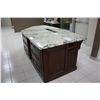 Image 2 : CHERRY 10 DOOR GRANITE-TOP ISLAND WITH PREP SINK