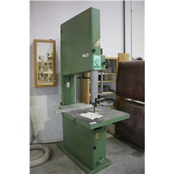 MEBER SR 900 VERTICAL HEAVY DUTY BAND SAW WITH BLADES AND 2 CABINETS WITH CONTENTS