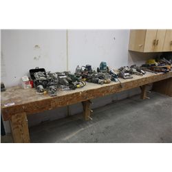 WORKBENCH, MOBILE CABINETS, DOLLY AND CONTENTS