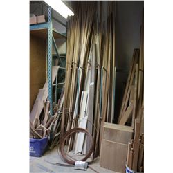 LARGE LOT OF WOODEN TRIMMING AND RACK