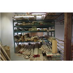LARGE LOT OF ASSORTED WOODEN BEAMS AND RACK
