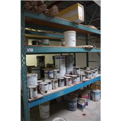 PAINT AREA CONTENTS AND 2 PALLET RACKS