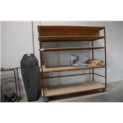RED MOBILE METAL RACK