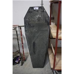 BLACK WOODEN COFFIN