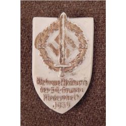 NAZI 1939 SA STORMTROOPER'S RALLY BADGE -NIEDERRHEIN