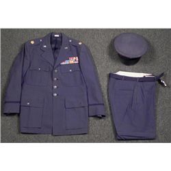 USAF MAJOR'S FULL UNIFORM, PANTS & VISOR CAP