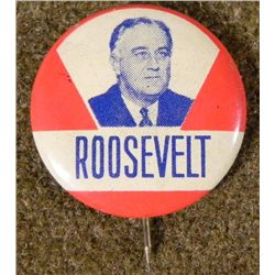ORIGINAL ROOSEVENT CAMPAIGN BUTTON UNION MADE