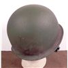 Image 2 : WWII M1 COMBAT HELMET-OD-SAND TEXTURE-CLAW & BALL CHINS