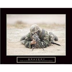 Bravery Sniper Military Man U.S. Soldier Poster Print