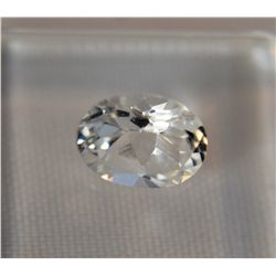 Light Aquamarine  1.35ct  Oval Cut  8 x6mm  Very Nice Gem!