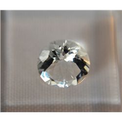 Light Aquamarine  1.35ct  Round Cut  8mm  Very Nice Gem!