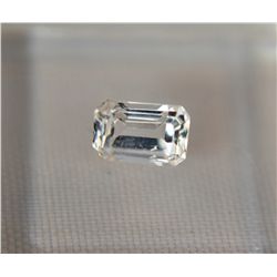 Light Aquamarine  .80ct Emerald Cut  6 x 4mm  Very Nice Gem!