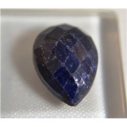 **Beautiful Blue Sapphire Gemstone  6.65ct  Pear/ Cabochon/ Diamond Cut  14 x 10mm**
