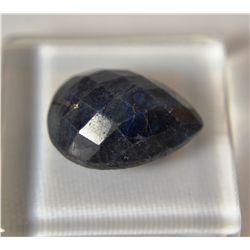 **Beautiful Blue Sapphire Gemstone  5.70ct  Pear/ Cabochon/ Diamond Cut  14 x 10mm**
