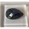 **Beautiful Blue Sapphire Gemstone  5.70ct  Pear/ Cabochon/ Diamond Cut  14 x 10mm**