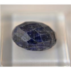 **Beautiful Blue Sapphire Gemstone  7.40ct  Oval/ Cabochon/ Diamond Cut  14.5 x 10mm**