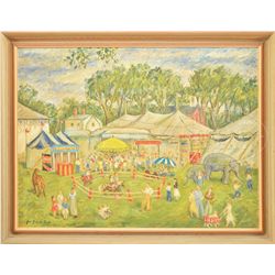 WALDO PEIRCE (American, 1884-1970) "CIRCUS AT SEARSPORT"
