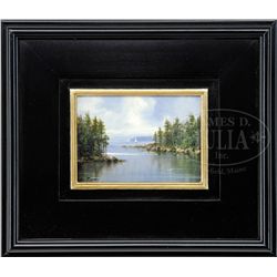 WILLIAM R. DAVIS (American, 1952-) "ENTRANCE TO SHIP HARBOR MT DESERT, ME"