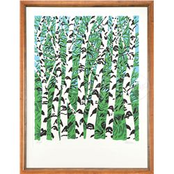 NEIL WELLIVER (American, 1929-2005) "BIRCHES"