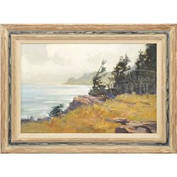 PAUL STRISIK (American, 1918-1998) "MONHEGAN ISLAND, MAY 1967"