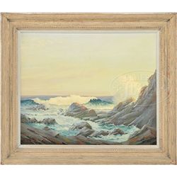 PAUL STRISIK (American, 1918-1998) ALONG THE MAINE COAST