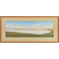 BILL JEWEL (American, 20th/21st Century) "PORTLAND FROM BAXTER BOULEVARD"