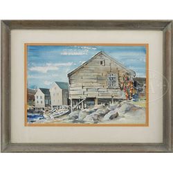 DAVID L. BLOCH (American Mid 20th Century) MONHEGAN ISLAND