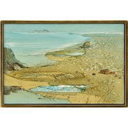 LAURENCE P. SISSON (American, 1928- ) COASTAL MAINE BEACH