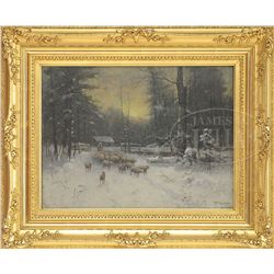 WILLIAM HUSTON (American, 19th Century) "WINTER"