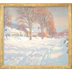 ROBERT E. OWEN (American, 1878-1957) NEW ENGLAND WINTER