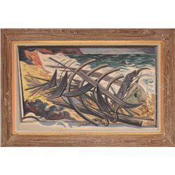 ERNEST FIENE (American, 1894-1965) "VARIATIONS ON A THEME, "THE WRECK" NO IV."