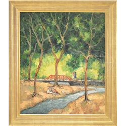 WALTER FARNDON (American, 1876-1964) "OLD BRIDGE, VALLEY STREAM STATE PARK"