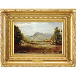 SAMUEL LANCASTER GERRY (American 1813-1891) CROSSING THE RIVER.