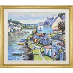 HOWARD BEHRENS (American, 1933-) NORMANDY VILLAGE