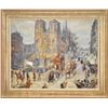 Image 1 : THERESA FERBER BERNSTEIN (American, 1890-2002) PARISIAN STREET SCENE