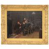 Image 1 : LOUIS HENRY CHARLES MOELLER (American, 1855-1930) DISCUSSION IN THE LIBRARY