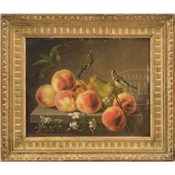 JOSEPH LAURENT MALAINE (French, 1745-1809) STILL LIFE-PEACHES