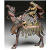 Image 1 : BERGMAN FOUNDRY (Austrian 1838-1894) ARAB MAN AND CAMEL BEING ATTACKED BY A LION
