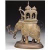 Image 2 : UNSIGNED (European, 19th/20th Century) ELEPHANT FIGURAL HOOKAH LIGHTER