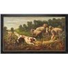 Image 1 : ATTRIBUTED TO SUSAN WATERS (American, 1823-1900) SHEEP, DOG AND RABBIT IN LANDSCAPE