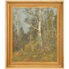 Image 1 : EDWARD B. GAY (American, 1837-1928) BIRCHES ON A HILLSIDE