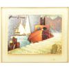 Image 1 : NORBERT LENZ (American, 1900-1992) TUG AND SAILBOATS