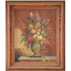 Image 1 : UNSIGNED (20th Century) STILL LIFE WITH VASE AND CURTAIN