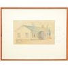 Image 1 : GRANT WOOD (American, 1903-1972) 2 WORKS: ARCHITECTURAL SKETCHES OF 2 HOUSES, CEDAR RAPIDS, IOWA, AN