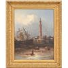 Image 1 : SIGNED (European, 19th Century) LOW TIDE AT THE SHIPYARD