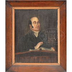 UNSIGNED (American School, 19th century) PORTRAIT OF A GENTLEMAN.