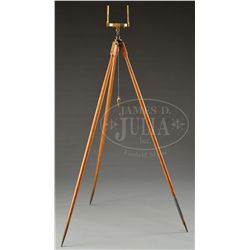 GURLEY SURVEYOR'S COMPASS AND TRIPOD STAND.