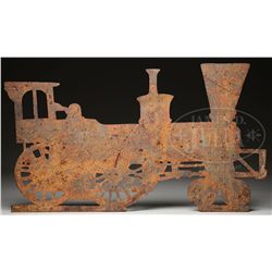FINE SHEET IRON LOCOMOTIVE WEATHERVANE.