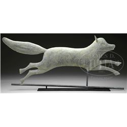 FULL BODY COPPER RUNNING FOX WEATHERVANE.